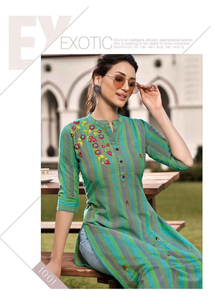 Parra Studio-Mastani Vol 1-Cotton-HandWork-Mirror-Work-Kurti-1001-C